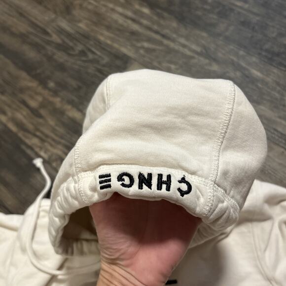 CHNGE Hoodie Mens M Sweatshirt Peace Love Skeleton Embroidered Organic Cotton - Picture 11 of 11